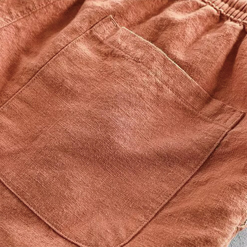 Buddha Stonesドローストリング 伸縮性ウエスト コットン メンズ ショートパンツ ポケット付き - image 11