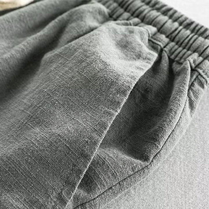 Buddha Stonesドローストリング 伸縮性ウエスト コットン メンズ ショートパンツ ポケット付き - image 2