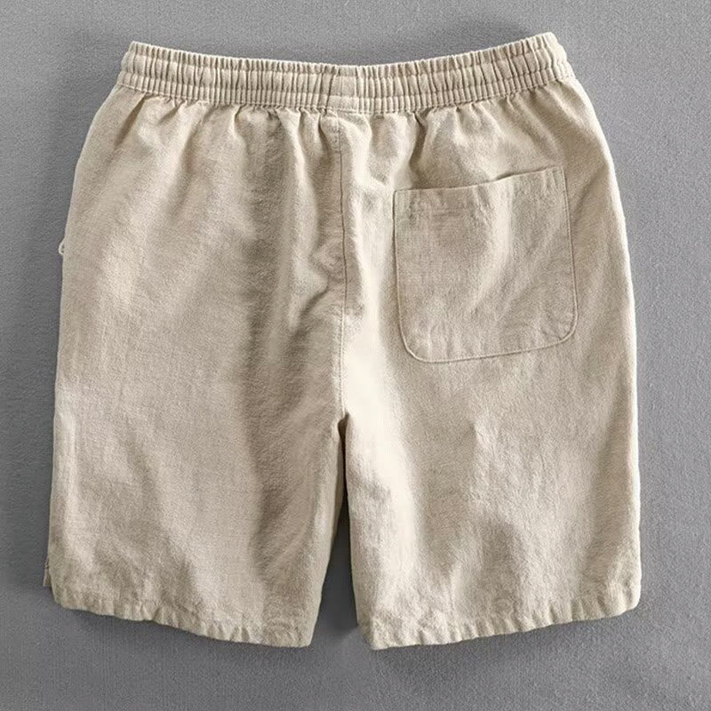 Buddha Stonesドローストリング 伸縮性ウエスト コットン メンズ ショートパンツ ポケット付き - image 14