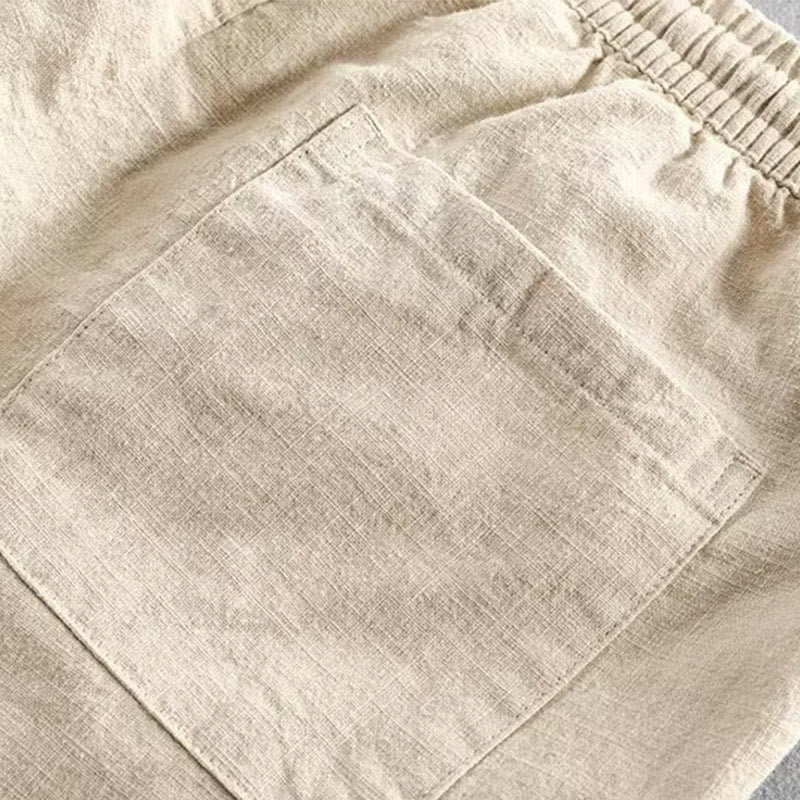 Buddha Stonesドローストリング 伸縮性ウエスト コットン メンズ ショートパンツ ポケット付き - image 18