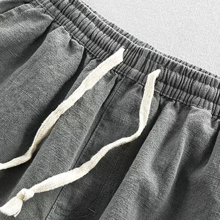 Buddha Stonesドローストリング 伸縮性ウエスト コットン メンズ ショートパンツ ポケット付き - image 1