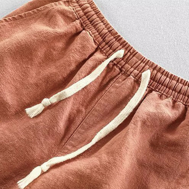 Buddha Stonesドローストリング 伸縮性ウエスト コットン メンズ ショートパンツ ポケット付き - image 10