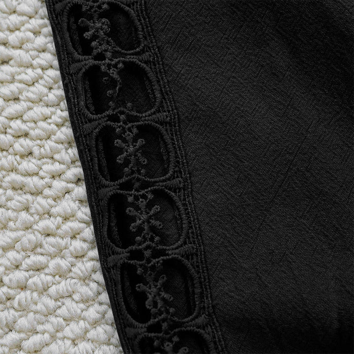 Buddha Stones夏 無地 つなぎ デザイン コットン リネン レディース パンツ ポケット付き - image 12