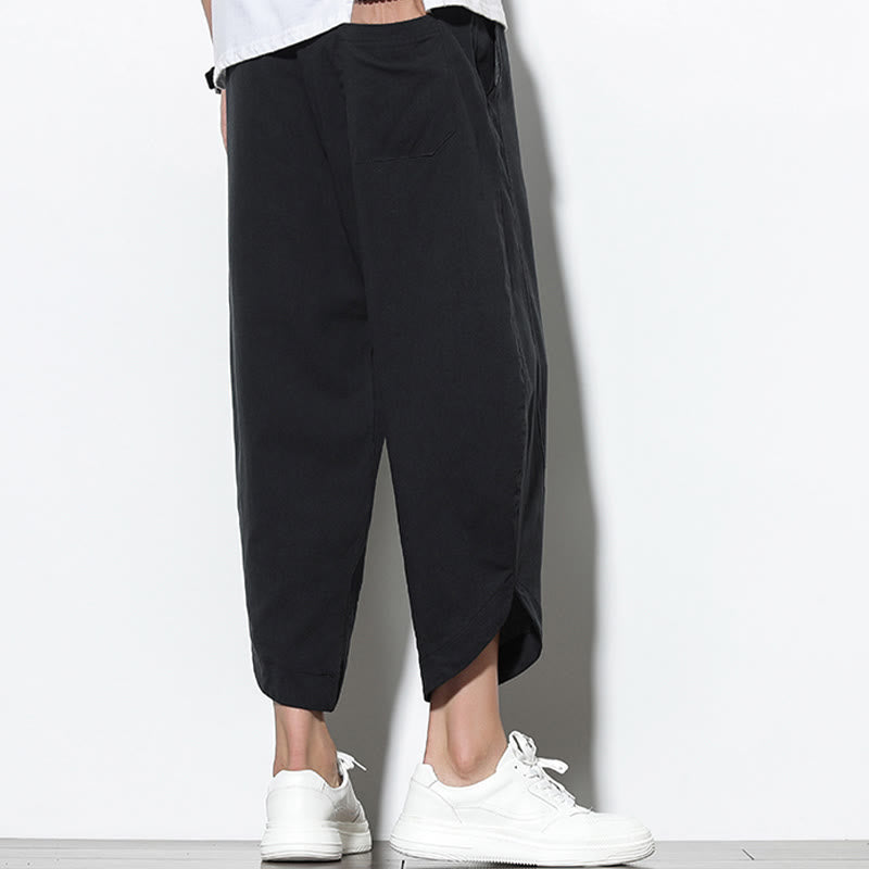 Buddha Stonesカジュアル サマー ドローストリング 7-8丈 メンズ ハーレムパンツ ポケット付き - image 22