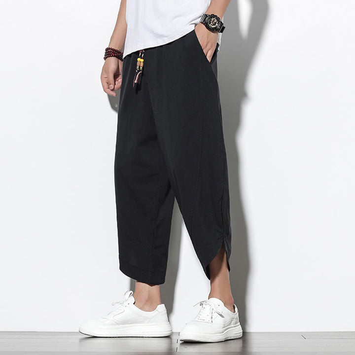 Buddha Stonesカジュアル サマー ドローストリング 7-8丈 メンズ ハーレムパンツ ポケット付き - image 23
