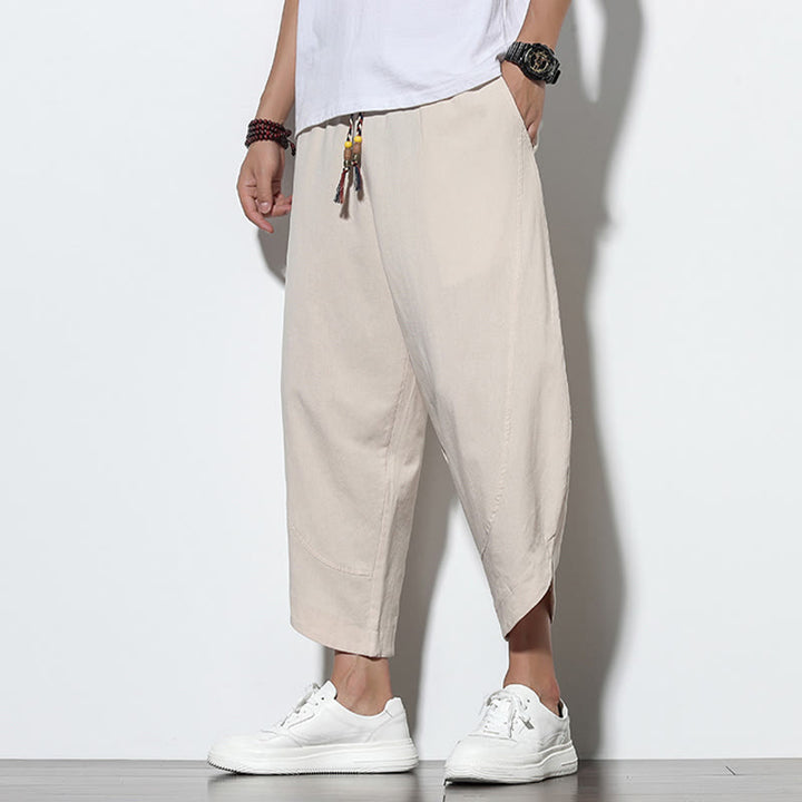 Buddha Stonesカジュアル サマー ドローストリング 7-8丈 メンズ ハーレムパンツ ポケット付き - image 12