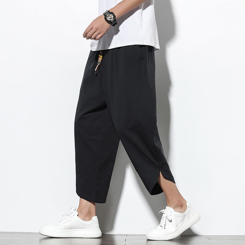 Buddha Stonesカジュアル サマー ドローストリング 7-8丈 メンズ ハーレムパンツ ポケット付き - image 19