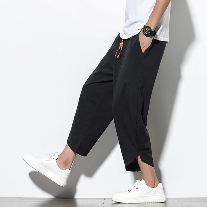 Buddha Stonesカジュアル サマー ドローストリング 7-8丈 メンズ ハーレムパンツ ポケット付き - image 25