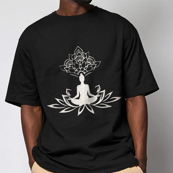 Buddha Stones、蓮の花、瞑想、仏陀のTシャツ - image 5