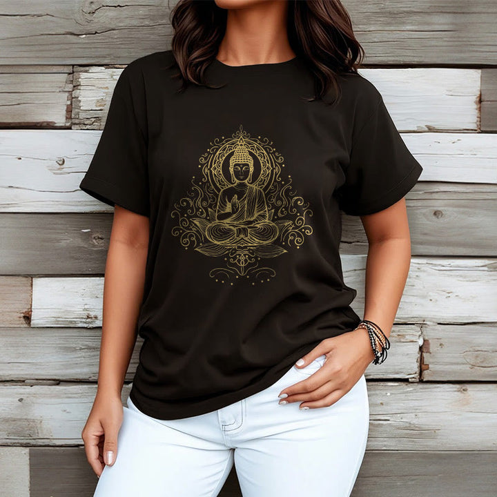 Buddha Stones、蓮の花、つる、瞑想、仏陀のTシャツ - image 6