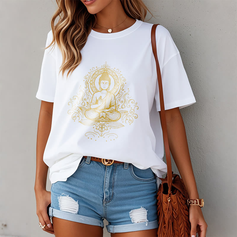 Buddha Stones、蓮の花、つる、瞑想、仏陀のTシャツ - image 10