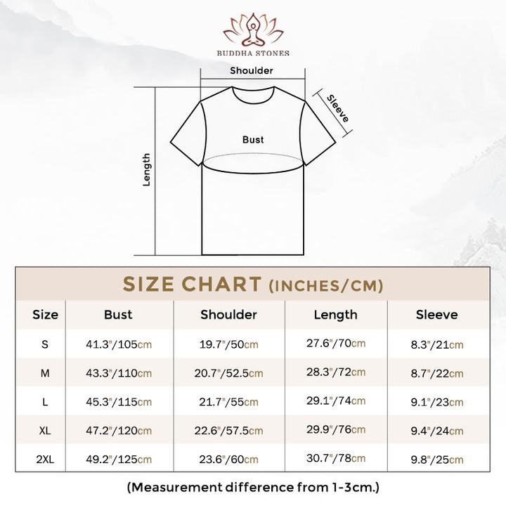 Buddha Stonesカジュアルオームシンボル蓮の花柄コットンTシャツ - image 2