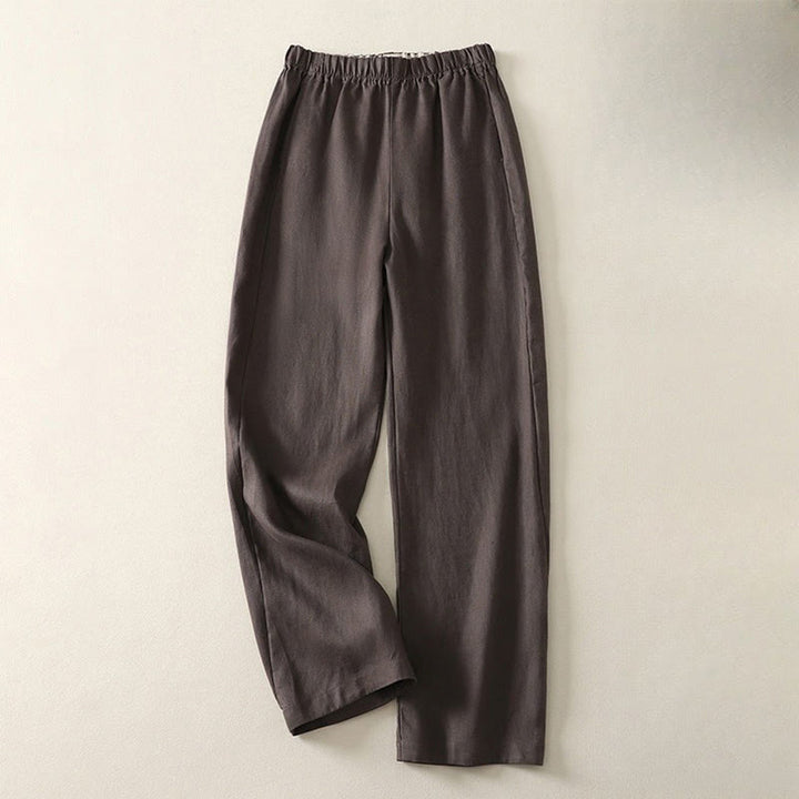 Buddha Stonesデイリー 無地 シンプルデザイン コットンリネン レディース パンツ ポケット付き - サドルブラウン - US8-10，UK/AU12-14，EU40-42 (2XL) - image 11