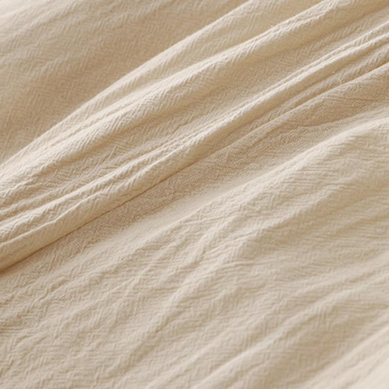 Buddha Stonesデイリー 無地 伸縮性ウエストバンド コットンリネン レディース パンツ ポケット付き - image 12