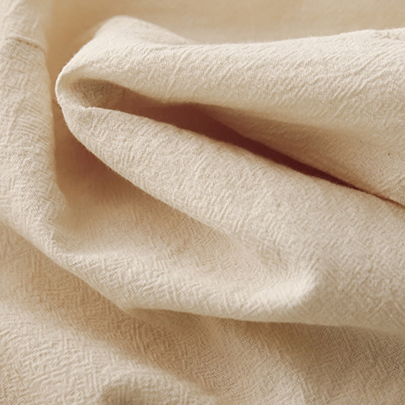 Buddha Stonesデイリー 無地 伸縮性ウエストバンド コットンリネン レディース パンツ ポケット付き - image 13