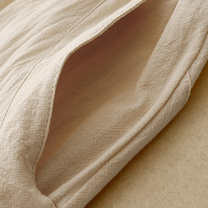 Buddha Stonesデイリー 無地 伸縮性ウエストバンド コットンリネン レディース パンツ ポケット付き - image 14