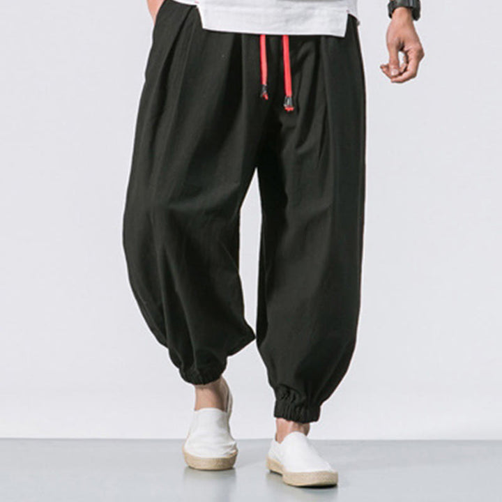 Buddha Stonesカジュアル スポーツ メンズ 無地 コットン ドローストリング パンツ ポケット付き - image 7