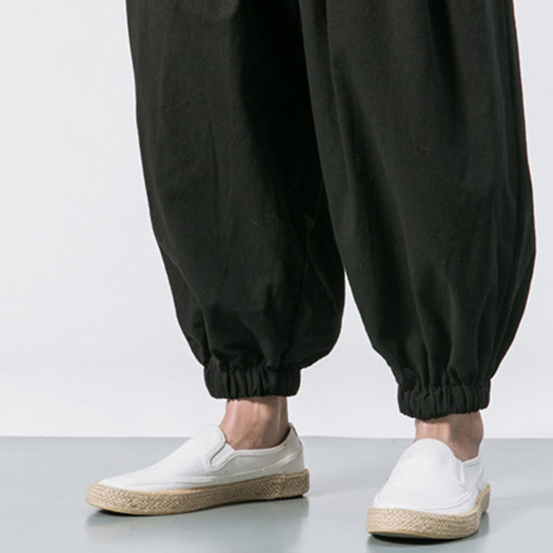 Buddha Stonesカジュアル スポーツ メンズ 無地 コットン ドローストリング パンツ ポケット付き - image 14