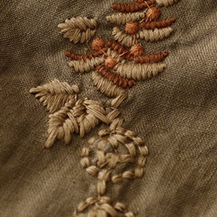 Buddha Stonesヴィンテージ 無地 刺繍 ドローストリング レディース スカート ポケット付き - image 2