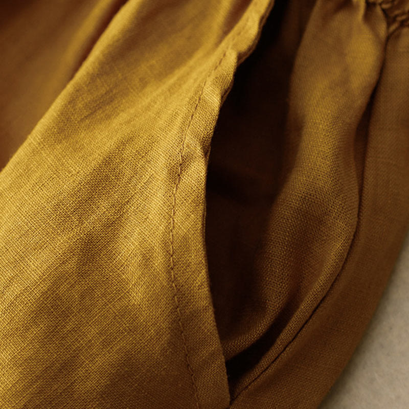 Buddha Stonesヴィンテージ 無地 刺繍 ドローストリング レディース スカート ポケット付き - image 26