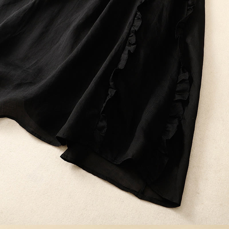 Buddha Stonesサマー 無地 フリルデザイン レディース コットンスカート - image 12