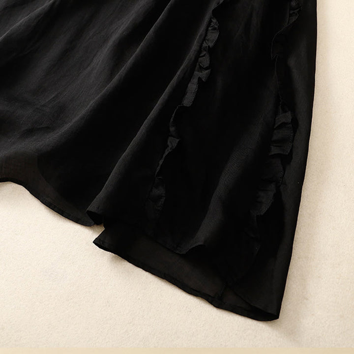 Buddha Stonesサマー 無地 フリルデザイン レディース コットンスカート - image 12