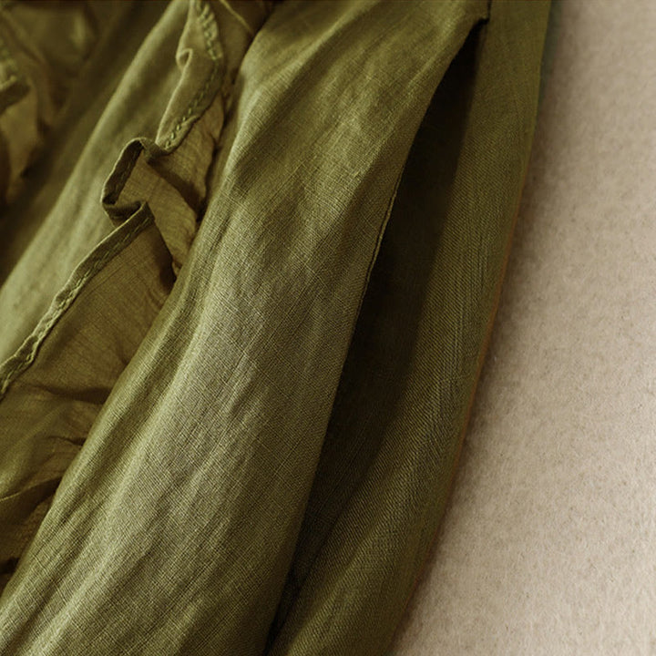 Buddha Stonesサマー 無地 フリルデザイン レディース コットンスカート - image 1