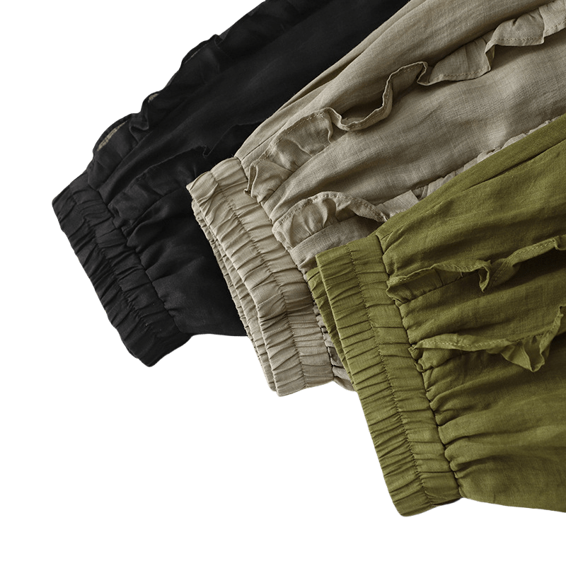 Buddha Stonesサマー 無地 フリルデザイン レディース コットンスカート - image 17