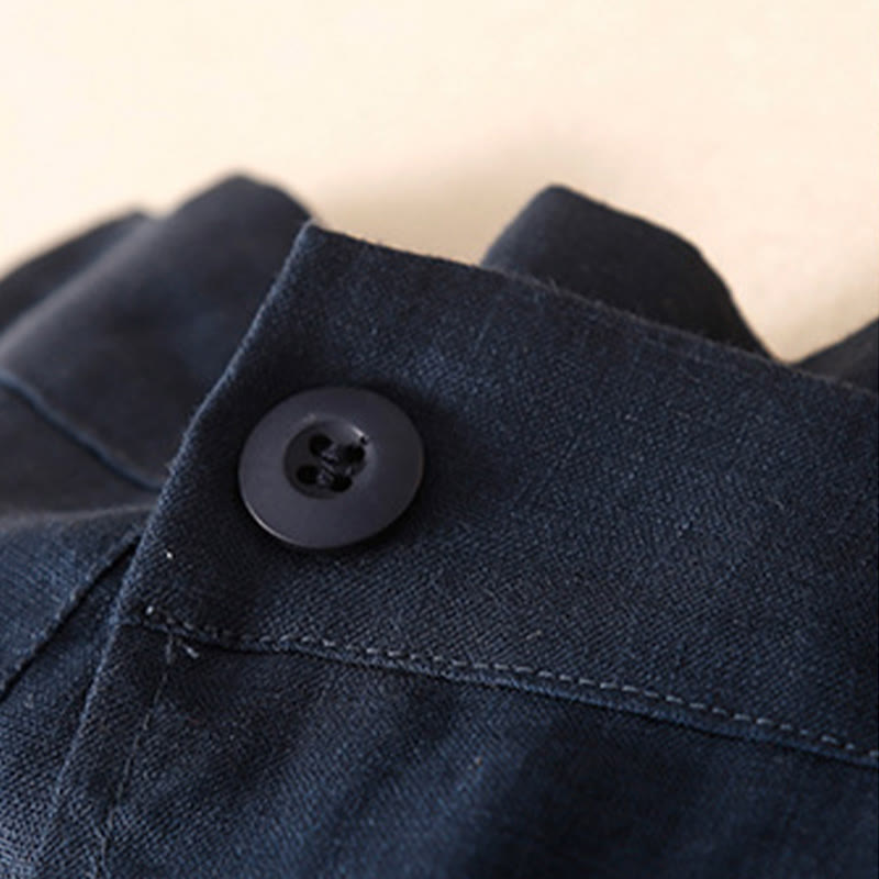 Buddha Stonesヴィンテージ サマー アシンメトリー ハイウエスト レディース コットンリネン スカート ポケット付き - image 5