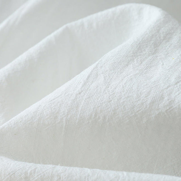 Buddha Stonesカジュアルカラーステッチ Vネック 七分袖 禅コットンリネン レディースシャツ - image 9