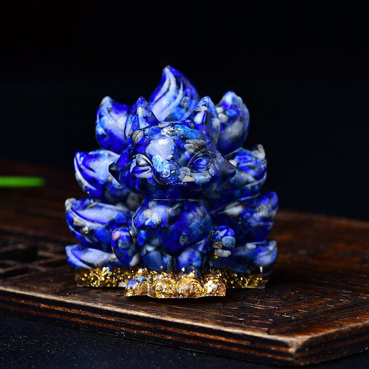 Buddha Stones天然石各種 クリスタル ストロベリークォーツ アメジスト 九尾の狐 守護 家の装飾