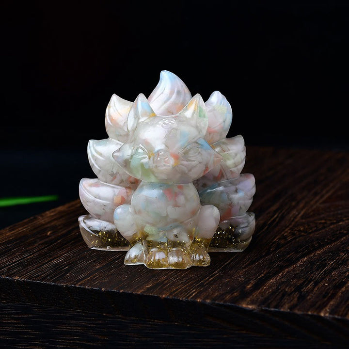 Buddha Stones天然石各種 クリスタル ストロベリークォーツ アメジスト 九尾の狐 守護 家の装飾 - ピンクモルガナイト 5.5×4.5×5.5cm - image 52