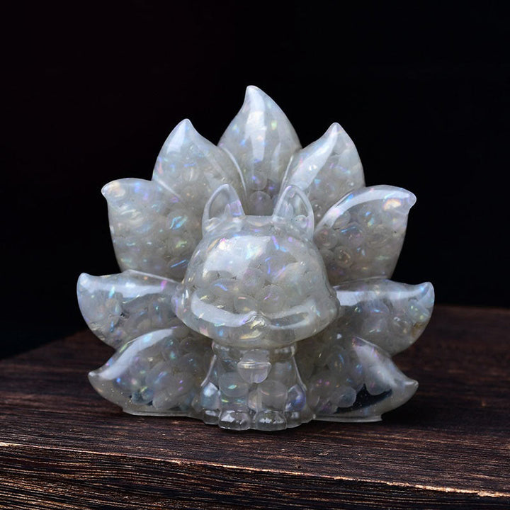 Buddha Stones小型 各種石 ピンククリスタル シトリン アメジスト 九尾の狐 温もりのある室内装飾