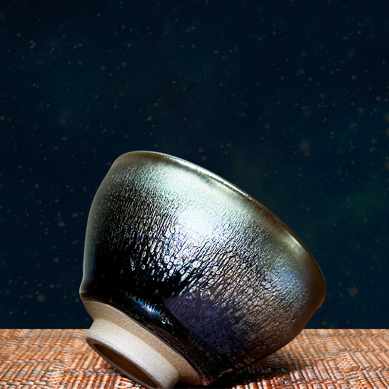 Buddha Stones手作り中国製Jianzhan油滴スポットパターンセラミックティーカップ天目カンフーティーカップ150ml - image 8