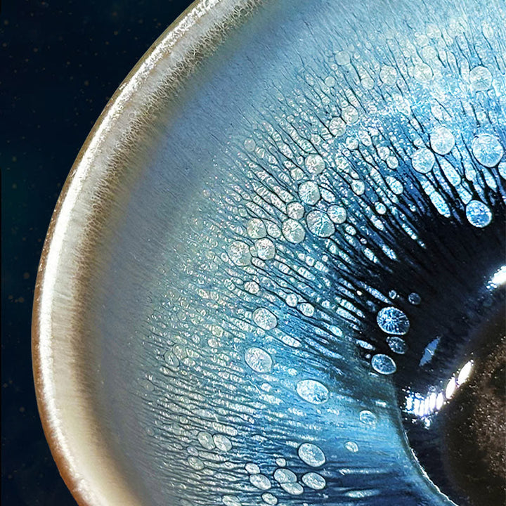 Buddha Stones手作り中国製Jianzhan油滴スポットパターンセラミックティーカップ天目カンフーティーカップ150ml - image 5