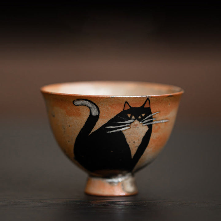 Buddha Stones小さくてかわいい猫のティーカップ カンフーティーカップ 60ml - 猫の視線 6.5cm×4.7cm×60ml - image 10