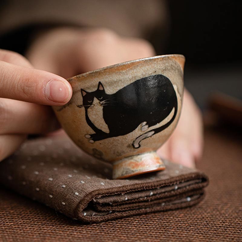 Buddha Stones小さくてかわいい猫のティーカップ カンフーティーカップ 60ml - image 8