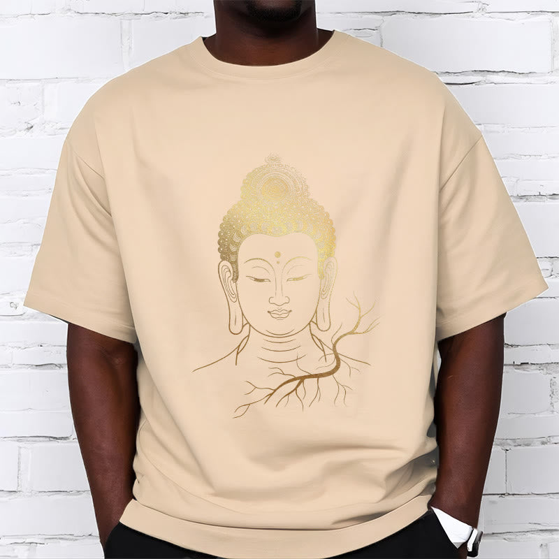 Buddha Stones黄金瞑想 仏陀の頭 Tシャツ - image 9