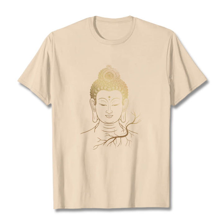 Buddha Stones黄金瞑想 仏陀の頭 Tシャツ - ビスク - 2XL - image 9