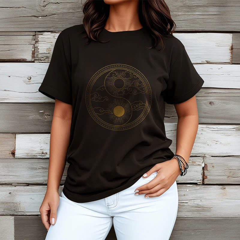 Buddha Stones陰陽 太陽 吉兆 雲 Tシャツ - image 3