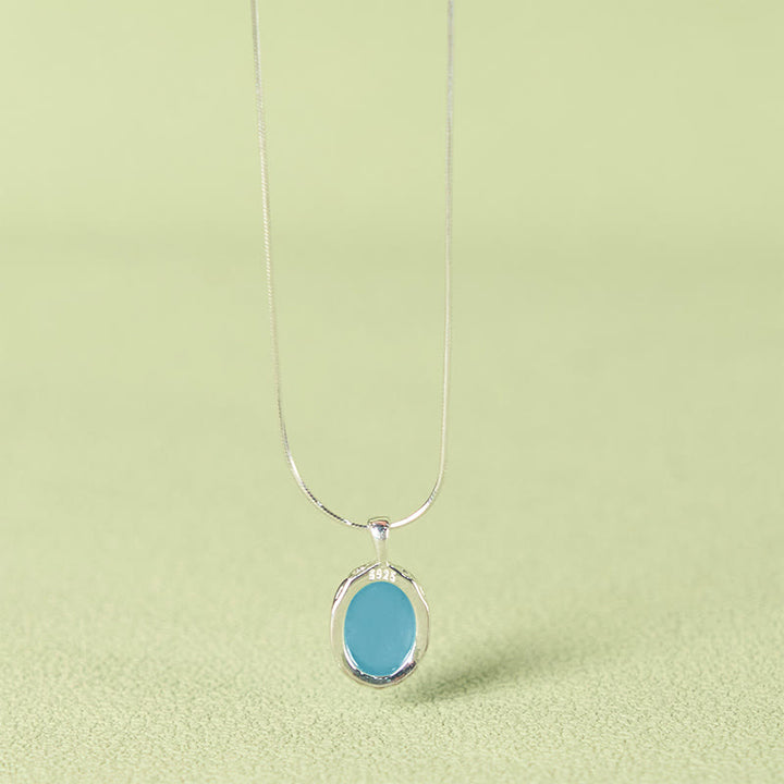 Buddha Stones925スターリングシルバー アクアマリンヒーリング鎖骨チェーンネックレスペンダント - image 3
