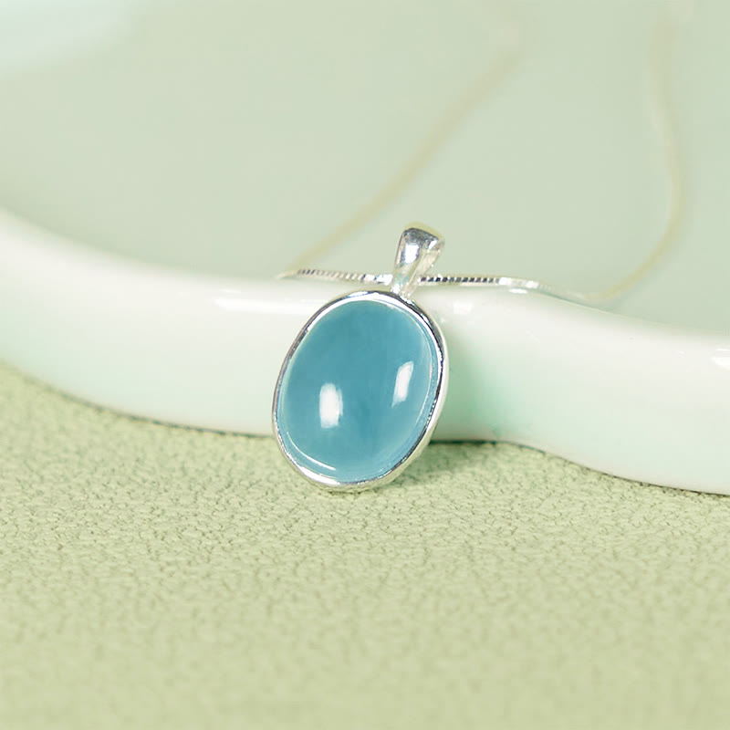 Buddha Stones925スターリングシルバー アクアマリンヒーリング鎖骨チェーンネックレスペンダント - image 7