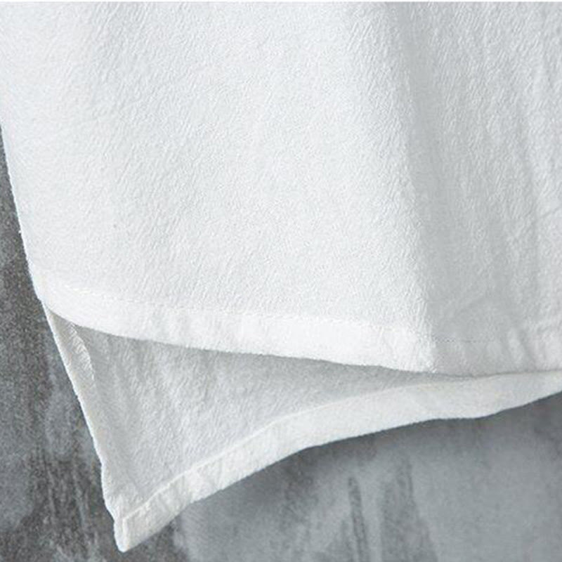 Buddha Stonesデイリーカジュアル プレーンチャイニーズフロッグボタン メンズ 半袖 コットンリネンシャツ - image 4