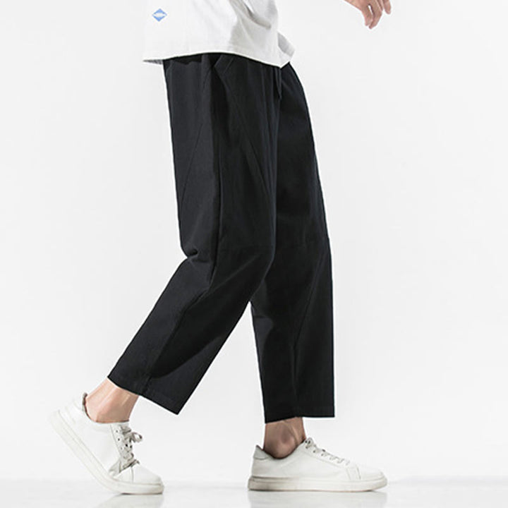 Buddha Stonesヴィンテージ ジャカード 無地 ドローストリング コットンリネン メンズ ハーレムパンツ ポケット付き - image 16