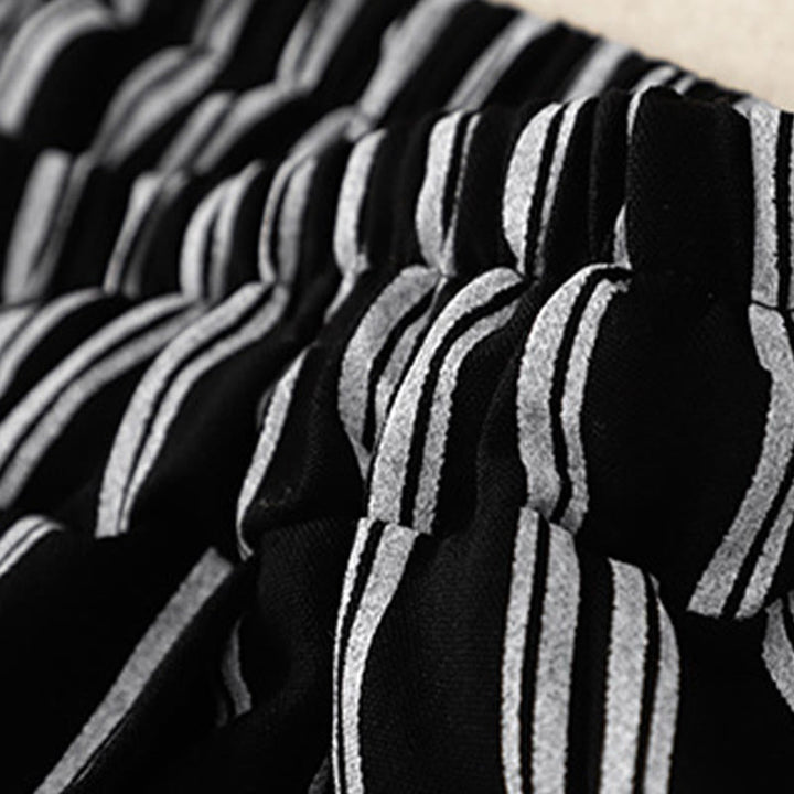 Buddha Stonesカジュアル アクリル ストライプ レースアップ レディース ワイドレッグパンツ ポケット付き - image 2