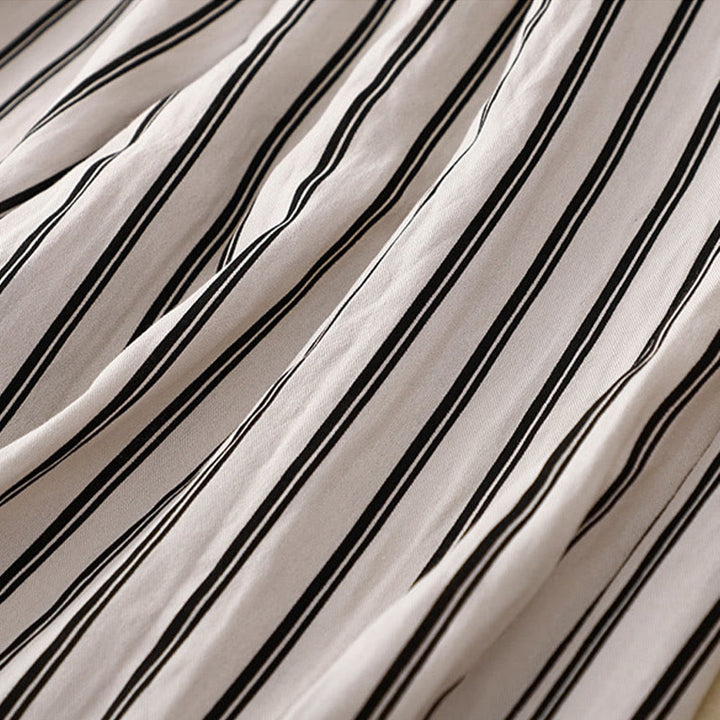 Buddha Stonesカジュアル アクリル ストライプ レースアップ レディース ワイドレッグパンツ ポケット付き - image 9