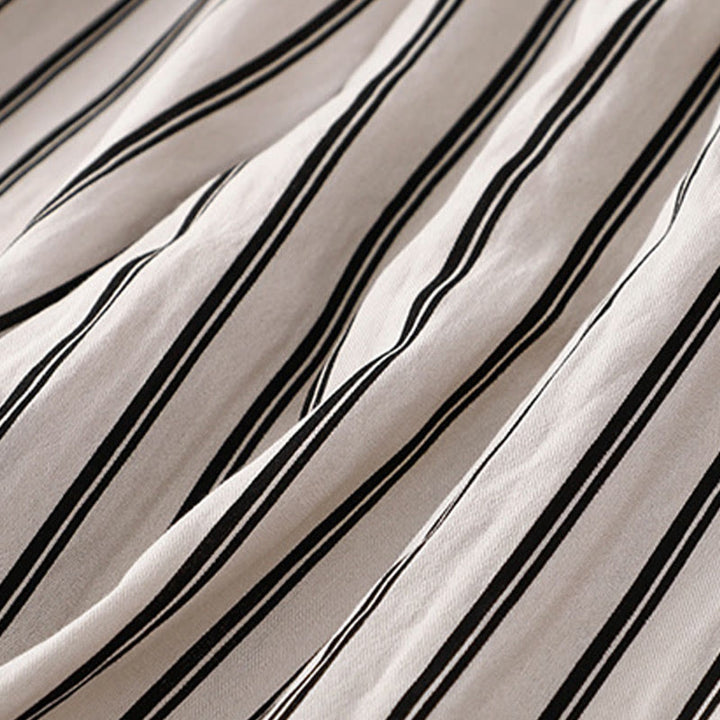 Buddha Stonesカジュアル アクリル ストライプ レースアップ レディース ワイドレッグパンツ ポケット付き - image 11