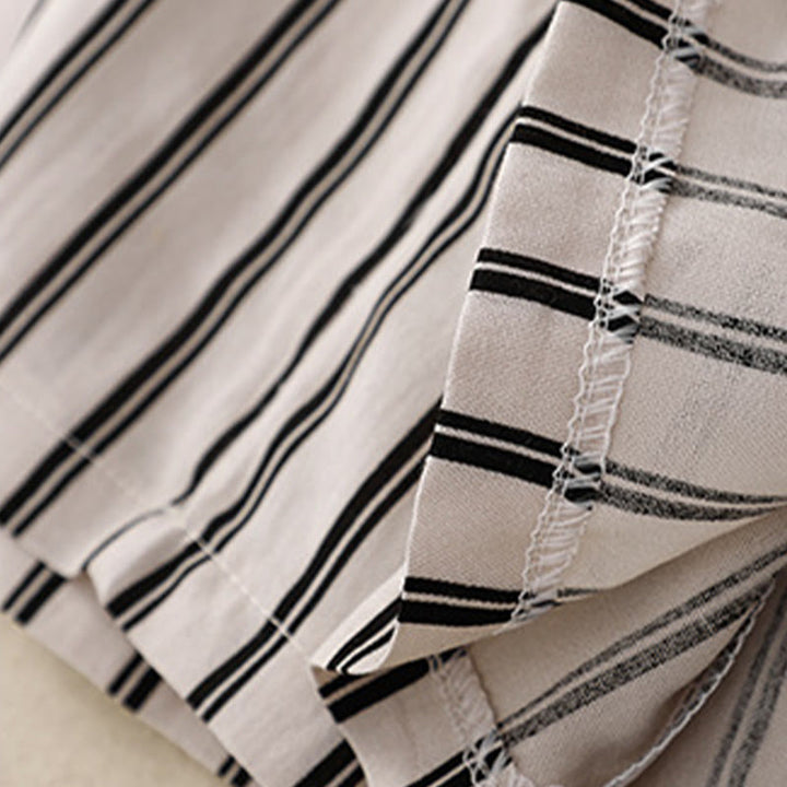 Buddha Stonesカジュアル アクリル ストライプ レースアップ レディース ワイドレッグパンツ ポケット付き - image 13