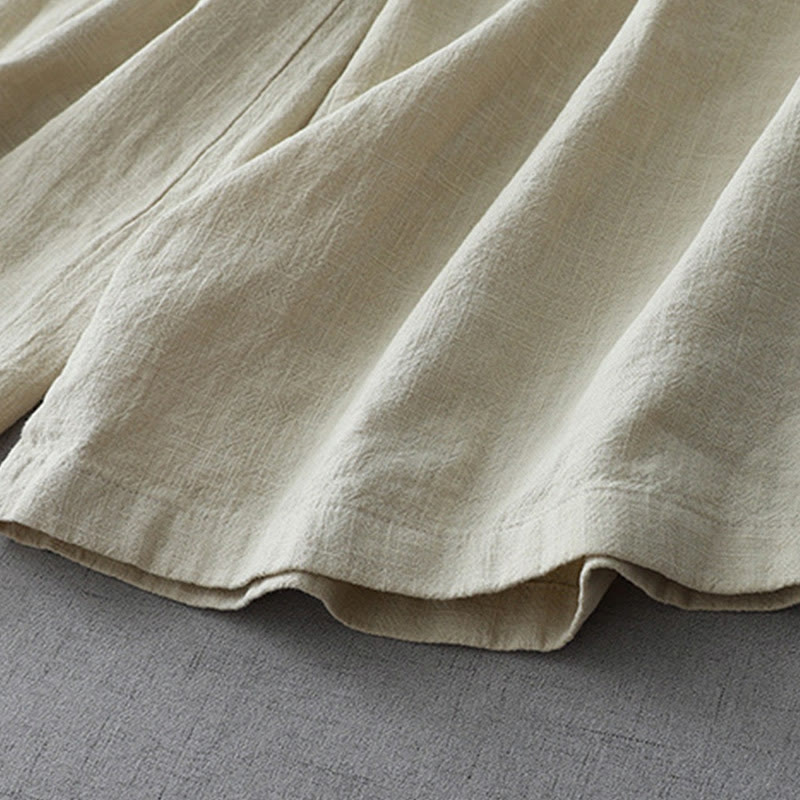 Buddha Stonesカジュアル 無地 ゆったり 7-8丈 レディース ポリエステル ワイドレッグパンツ ポケット付き - image 9