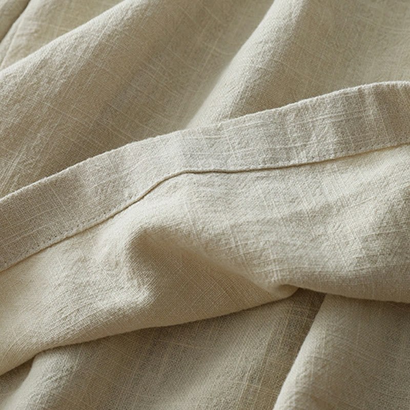 Buddha Stonesカジュアル 無地 ゆったり 7-8丈 レディース ポリエステル ワイドレッグパンツ ポケット付き - image 4